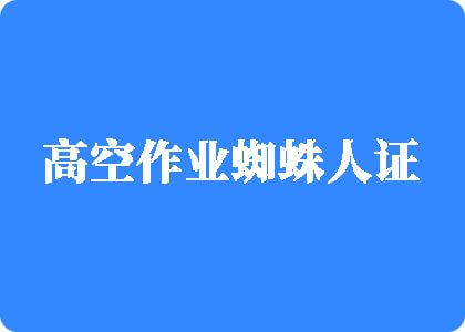 艹逼啊高空作业蜘蛛人证